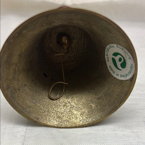 Vintage Brass Hand Bell with Wooden Handle - Picture 5 of 7